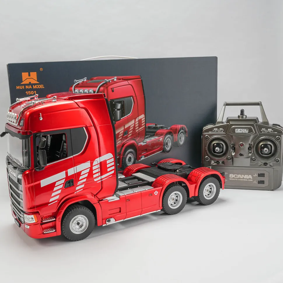 1/18 Scale 6x4 770S Heavy Duty Tractor Truck - RC Semi Trailer Model with Rear Wheel Drive