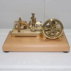 S10 1.7CC Mini Retro Horizontal Single-cylinder Reciprocating Double-acting Mill Steam Engine Model Toys with Speed Reducer