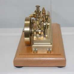 S10 1.7CC Mini Retro Horizontal Single-cylinder Reciprocating Double-acting Mill Steam Engine Model Toys with Speed Reducer
