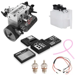 SEMTO ENGINE ST-NF2 7.0cc Mini Inline Double-cylinder Four-stroke Air-cooled Nitro Engine Model Kit