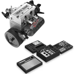 SEMTO ENGINE ST-NF2 7.0cc Mini Inline Double-cylinder Four-stroke Air-cooled Nitro Engine Model Kit