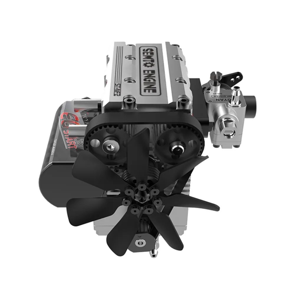 SEMTO ENGINE ST-NF2 7.0cc Mini Inline Double-cylinder Four-stroke Air-cooled Nitro Engine Model Kit