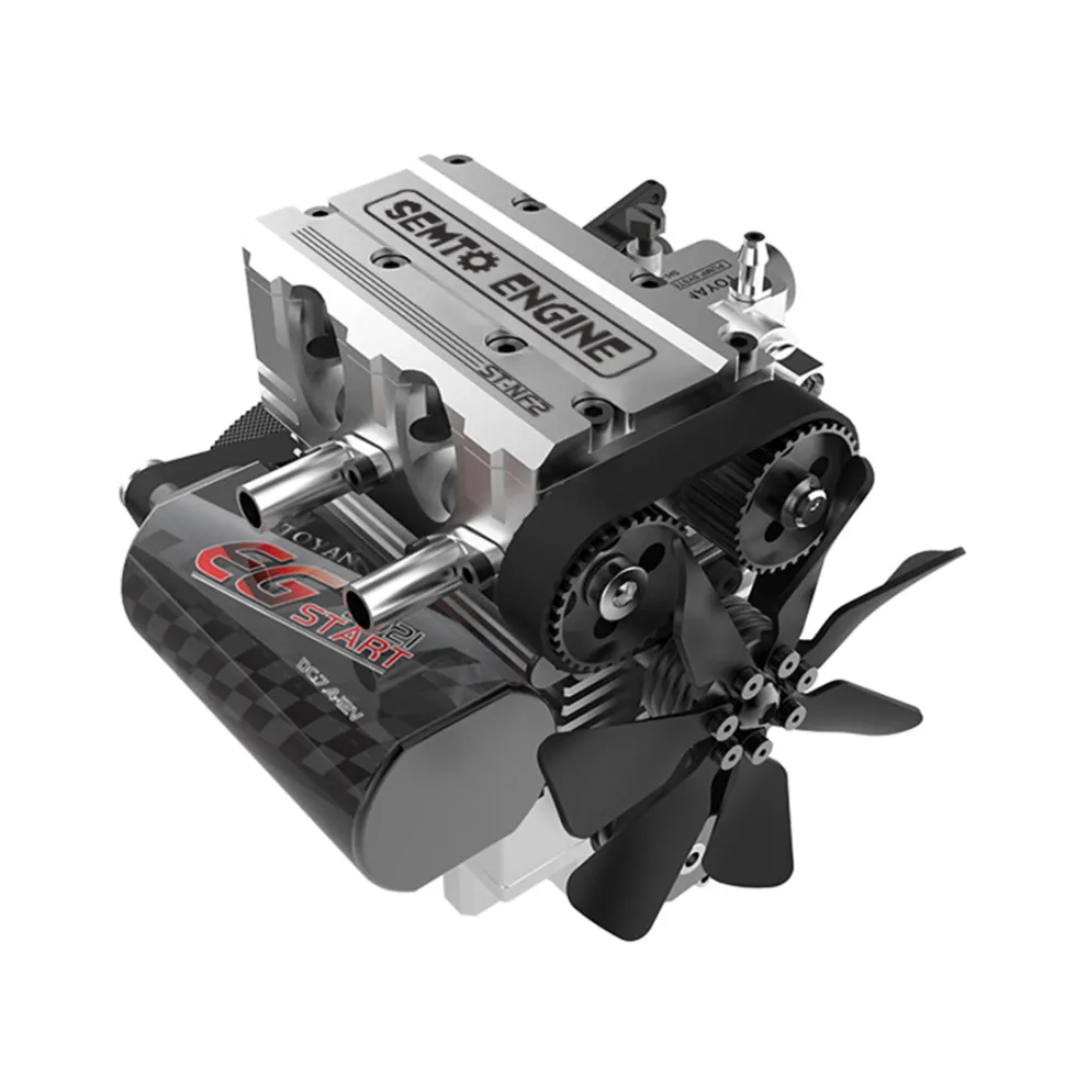 SEMTO ENGINE ST-NF2 7.0cc Mini Inline Double-cylinder Four-stroke Air-cooled Nitro Engine Model Kit