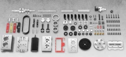 SEMTO ENGINE ST-NF2 7.0cc Mini Inline Double-cylinder Four-stroke Air-cooled Nitro Engine Model Kit