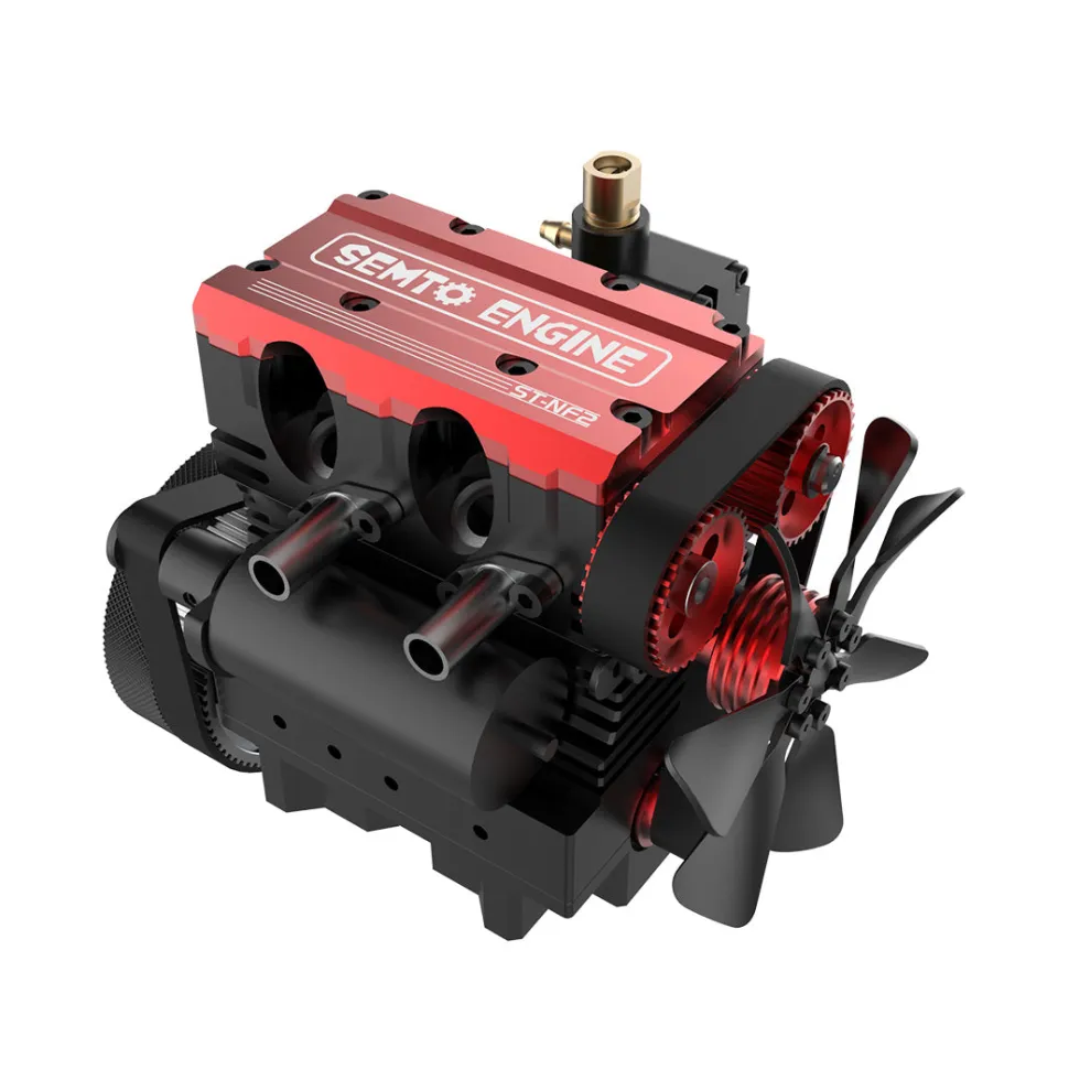 SEMTO ENGINE ST-NF2 7cc SOHC Inline 2 Cylinders 4 Stroke Air Cooled Nitro Engine Model Kit - FS-L200AC