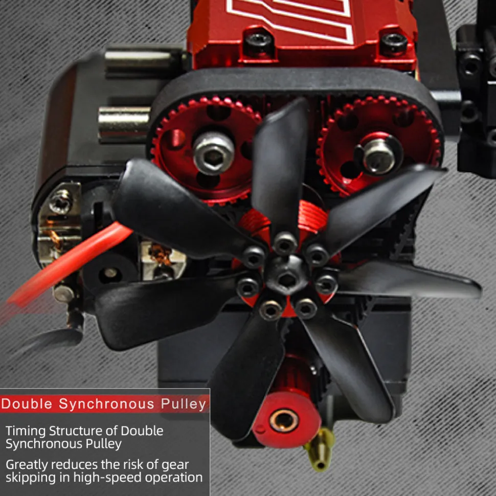 SEMTO ENGINE ST-NF2 7cc SOHC Inline 2 Cylinders 4 Stroke Air Cooled Nitro Engine Model Kit - FS-L200AC