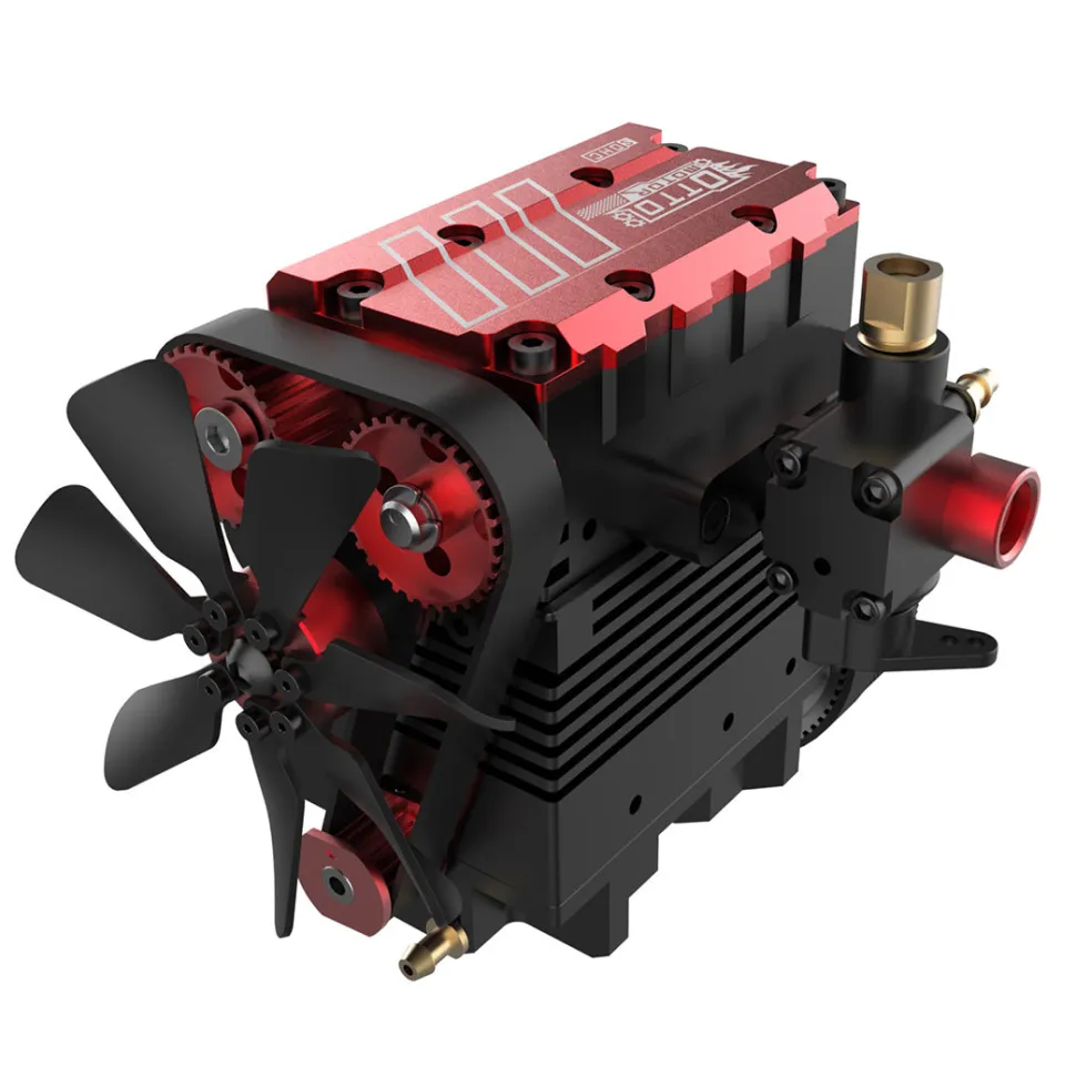 SEMTO ENGINE ST-NF2 7cc SOHC Inline 2 Cylinders 4 Stroke Air Cooled Nitro Engine Model Kit - FS-L200AC