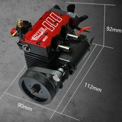SEMTO ENGINE ST-NF2 7cc SOHC Inline 2 Cylinders 4 Stroke Air Cooled Nitro Engine Model Kit - FS-L200AC