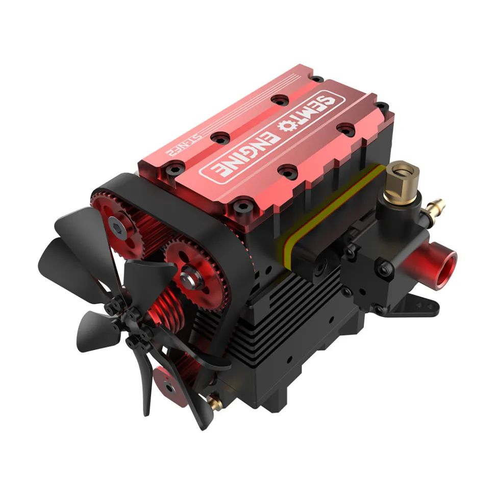 SEMTO ENGINE ST-NF2 7cc SOHC Inline 2 Cylinders 4 Stroke Air Cooled Nitro Engine Model Kit - FS-L200AC