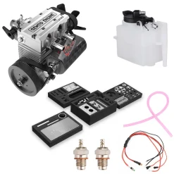 SEMTO ENGINE ST-NF2 7cc SOHC Inline 2 Cylinders 4 Stroke Air Cooled Nitro Engine Model Kit - FS-L200AC