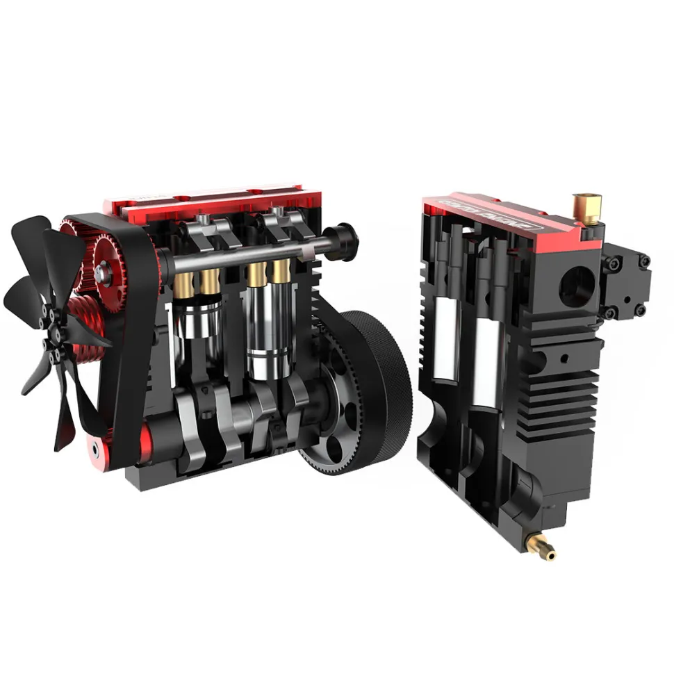 SEMTO ENGINE ST-NF2 7cc SOHC Inline 2 Cylinders 4 Stroke Air Cooled Nitro Engine Model Kit - FS-L200AC