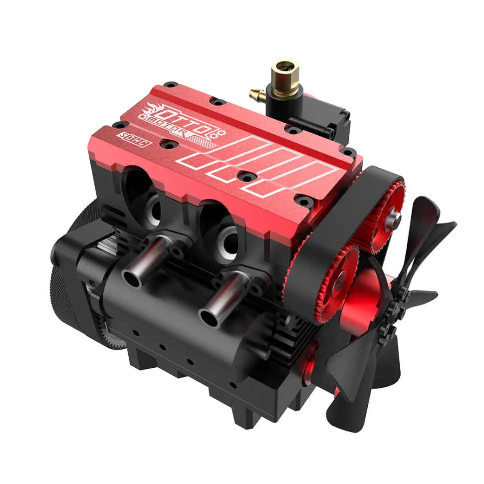 SEMTO ENGINE ST-NF2 7cc SOHC Inline 2 Cylinders 4 Stroke Air Cooled Nitro Engine Model Kit - FS-L200AC