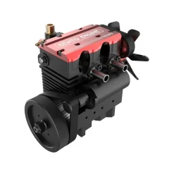 SEMTO ST-NF2 Engine 7cc SOHC Inline 2 Cylinders 4 Stroke Air Cooled Nitro Engine Model Kit - Build Your Own Engine that Works