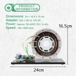 Shaftless Pump-Push Inner-Rotor Motor Model, High-Tech Teaching Demo Device