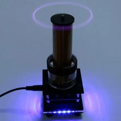Singing Tesla Coil Music Kit Plasma Loudspeaker Wireless Transmission Experiment Desktop Toy Model - US Plug
