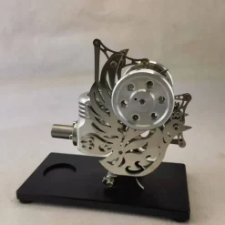 Single Cylinder Stirling Engine Model with Flying Bird Design