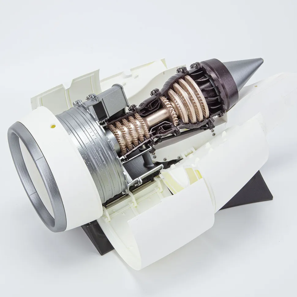 SKYMECH NTR-900 1/30 Turbofan Engine Model Kit - Build Your Own Turbofan Engine that Works - Working Jet Engine 150PCS