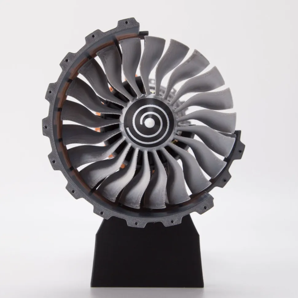SKYMECH TR900 DIY Functional Turbofan Aero Aircraft Engine 3D Printed Assembly Model Dynamic KIT Version