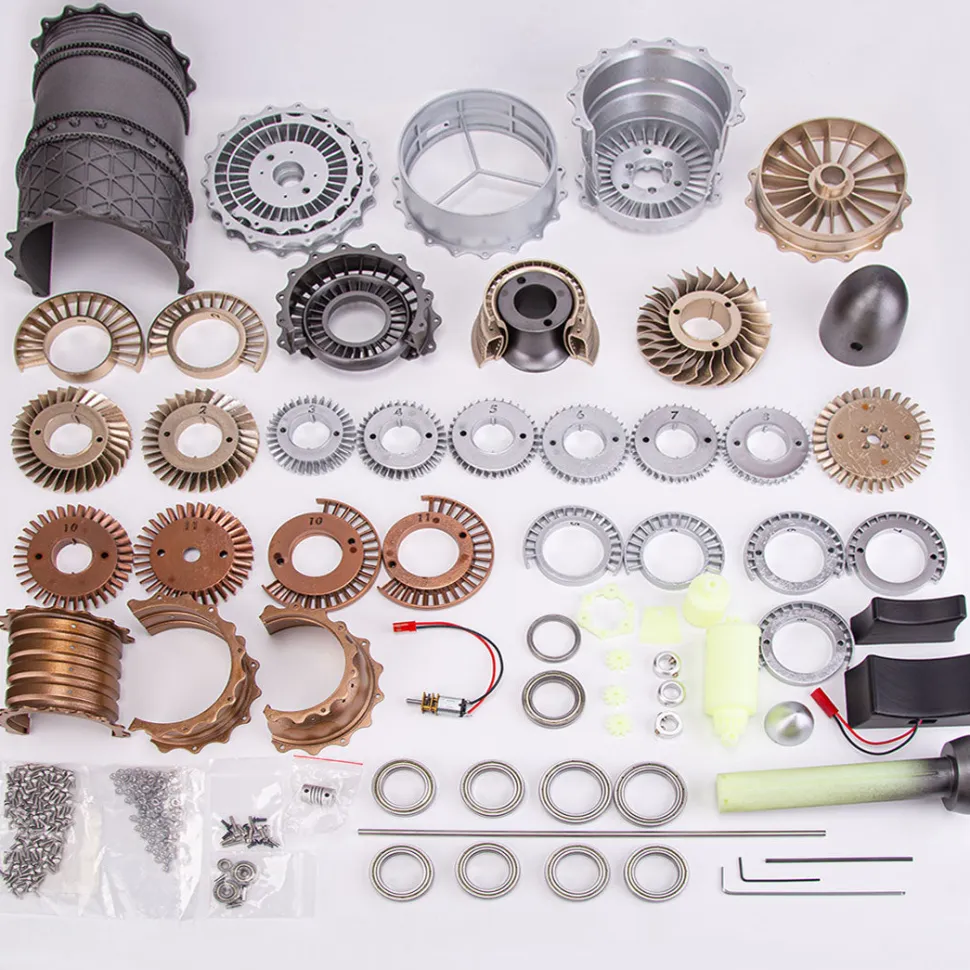 SKYMECH 1/20 Turbofan Engine Model Kit - Build Your Own Turbofan Engine that Works - WS-15 DIY Turbofan Frighter Engine 150+Pcs