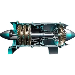 SKYMECH 1/3 Turbojet Engine Model Kit - Build Your Own Turbojet Engine that Works - WP-85 Turbojet DIY Aircraft Engine Model 100Pcs