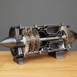 SKYMECH 1/3 Turbojet Engine Model Kit - Build Your Own Turbojet Engine that Works - WP-85 Turbojet DIY Aircraft Engine Model 100Pcs