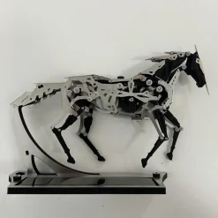 Solar Powered Mechanical Running Horse 3D Metal Puzzle Kit, DIY Steampunk Model Decor