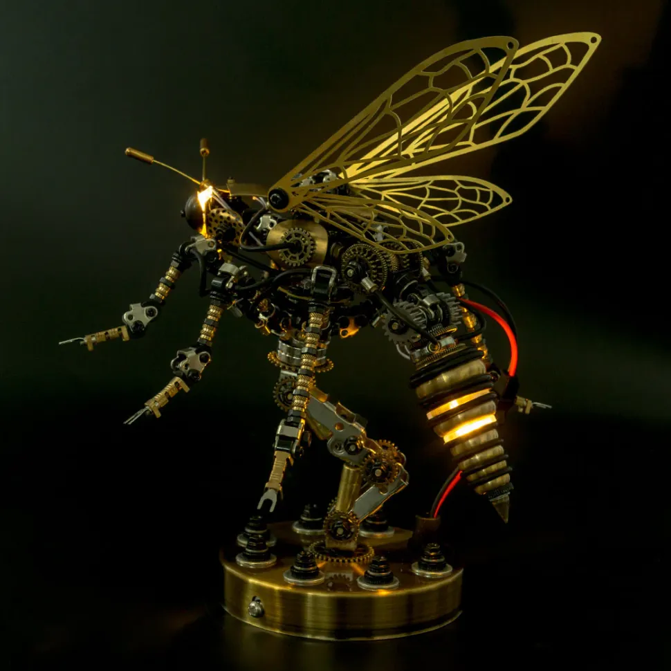 Sound Control 3D Puzzle Model Kit Mechanical Wasp Metal Assembly DIY Model Jigsaw Crafts
