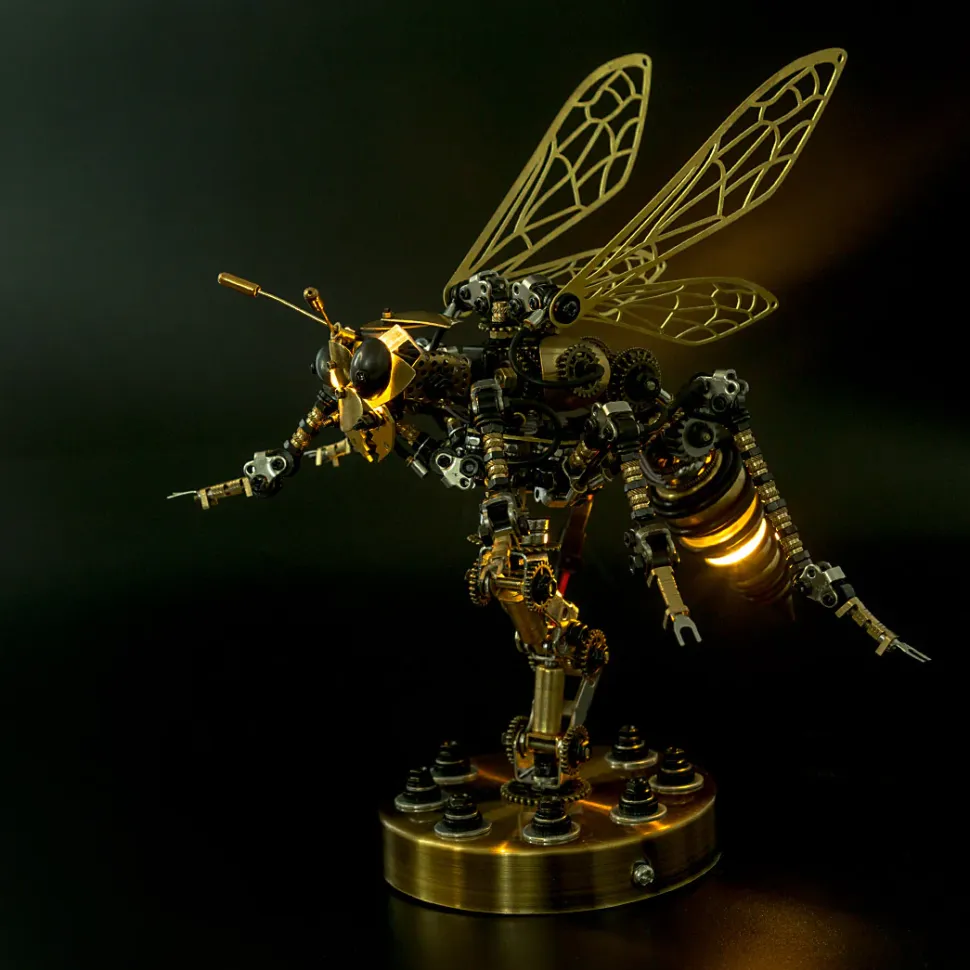 Sound Control 3D Puzzle Model Kit Mechanical Wasp Metal Assembly DIY Model Jigsaw Crafts