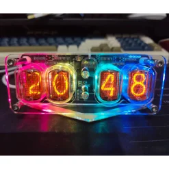 Soviet Cyberpunk IN12 Nixie Tube Clock - Retro Vintage Desktop Decor