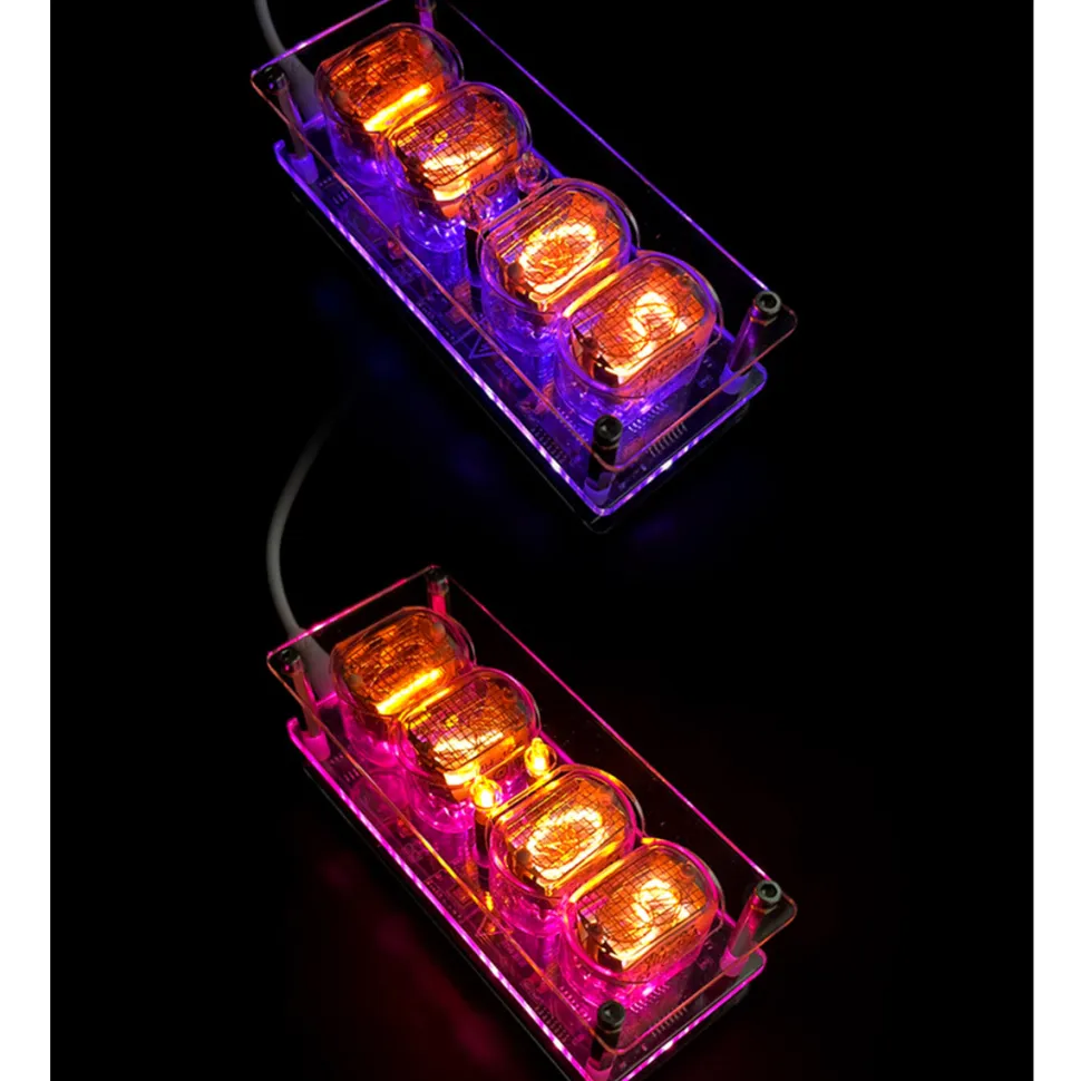 Soviet Cyberpunk IN12 Nixie Tube Clock - Retro Vintage Desktop Decor