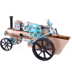 Steam Car Engine Assembly Kit Full Metal Car Engine DIY Build Kit for Gift Collection