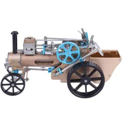 Steam Car Engine Assembly Kit Full Metal Car Engine DIY Build Kit for Gift Collection