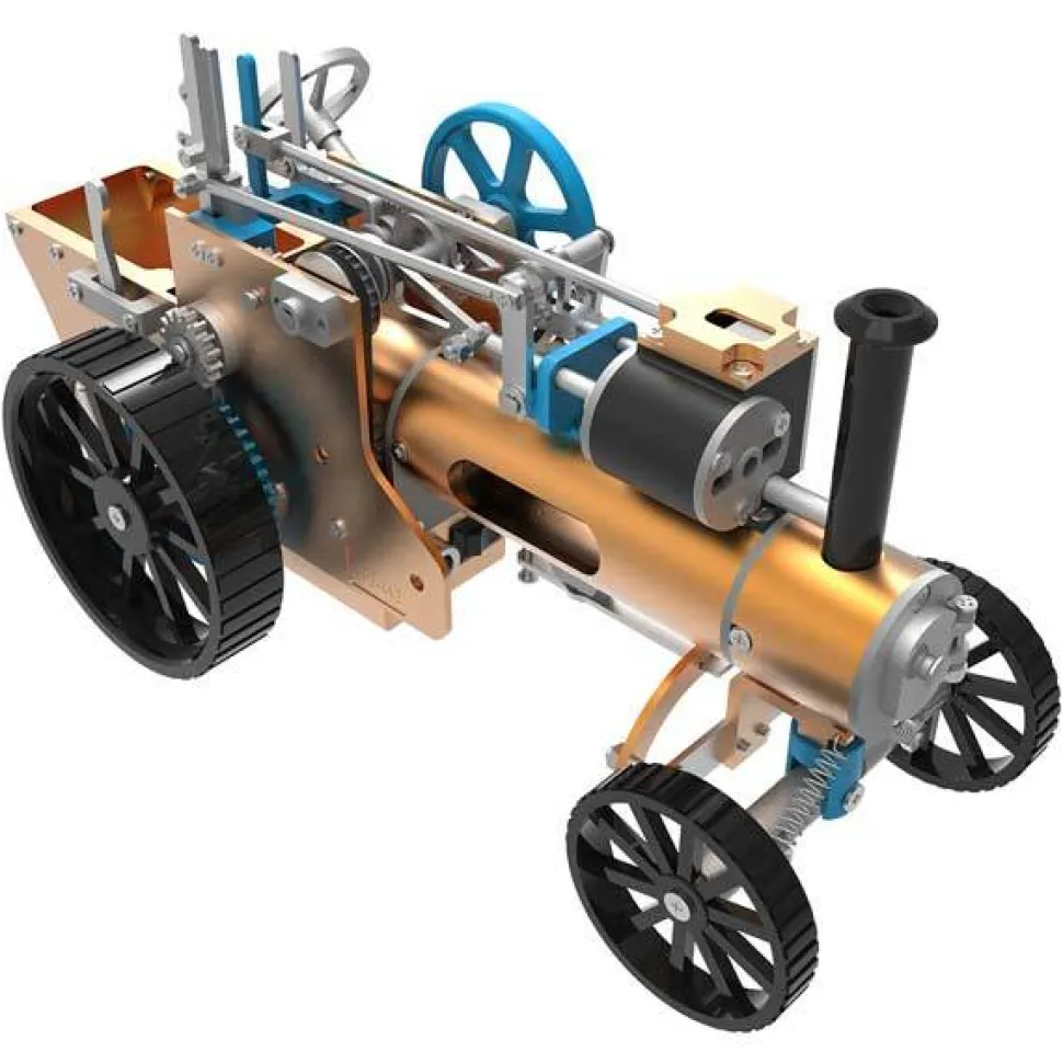 Steam Car Engine Assembly Kit Full Metal Car Engine DIY Build Kit for Gift Collection