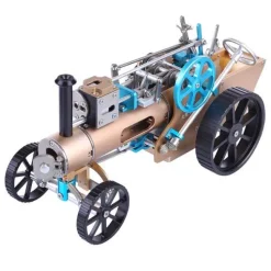 Steam Car Engine Assembly Kit Full Metal Car Engine DIY Build Kit for Gift Collection
