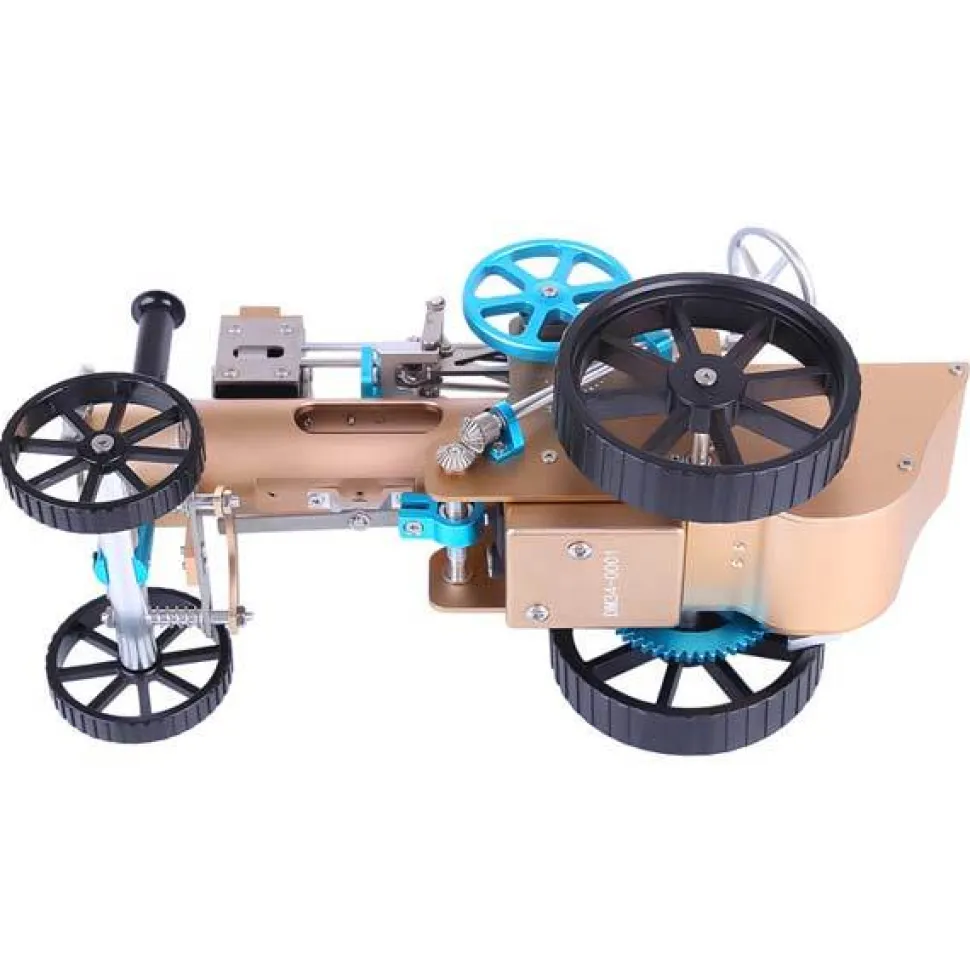 Steam Car Engine Assembly Kit Full Metal Car Engine DIY Build Kit for Gift Collection
