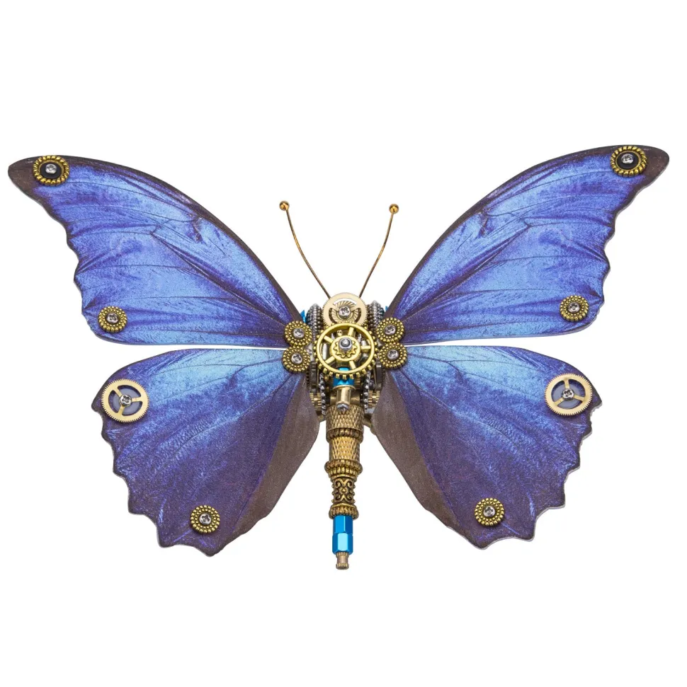 Steampunk 3D Butterfly Model Metal Puzzle DIY Assembly Kit for Kids, Teens and Adults (150PCS+)