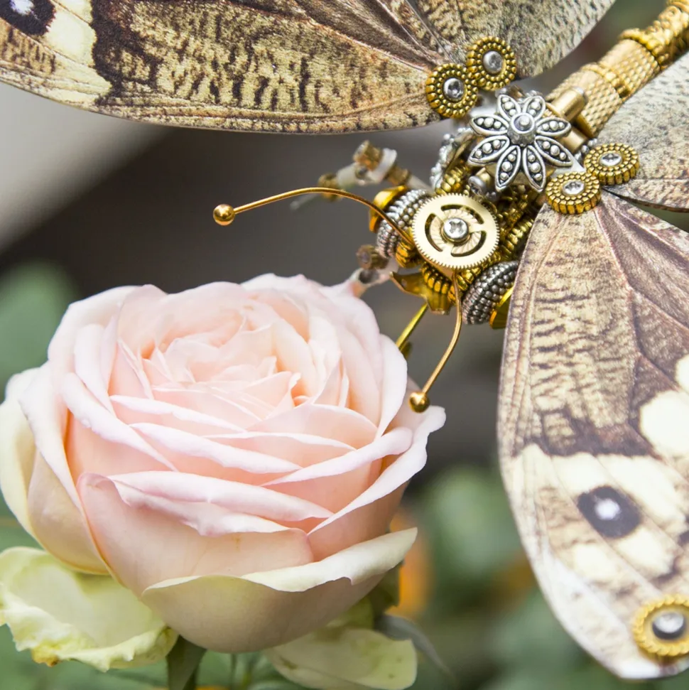 Steampunk 3D Butterfly Model Metal Puzzle DIY Assembly Kit for Kids, Teens and Adults (150PCS+)