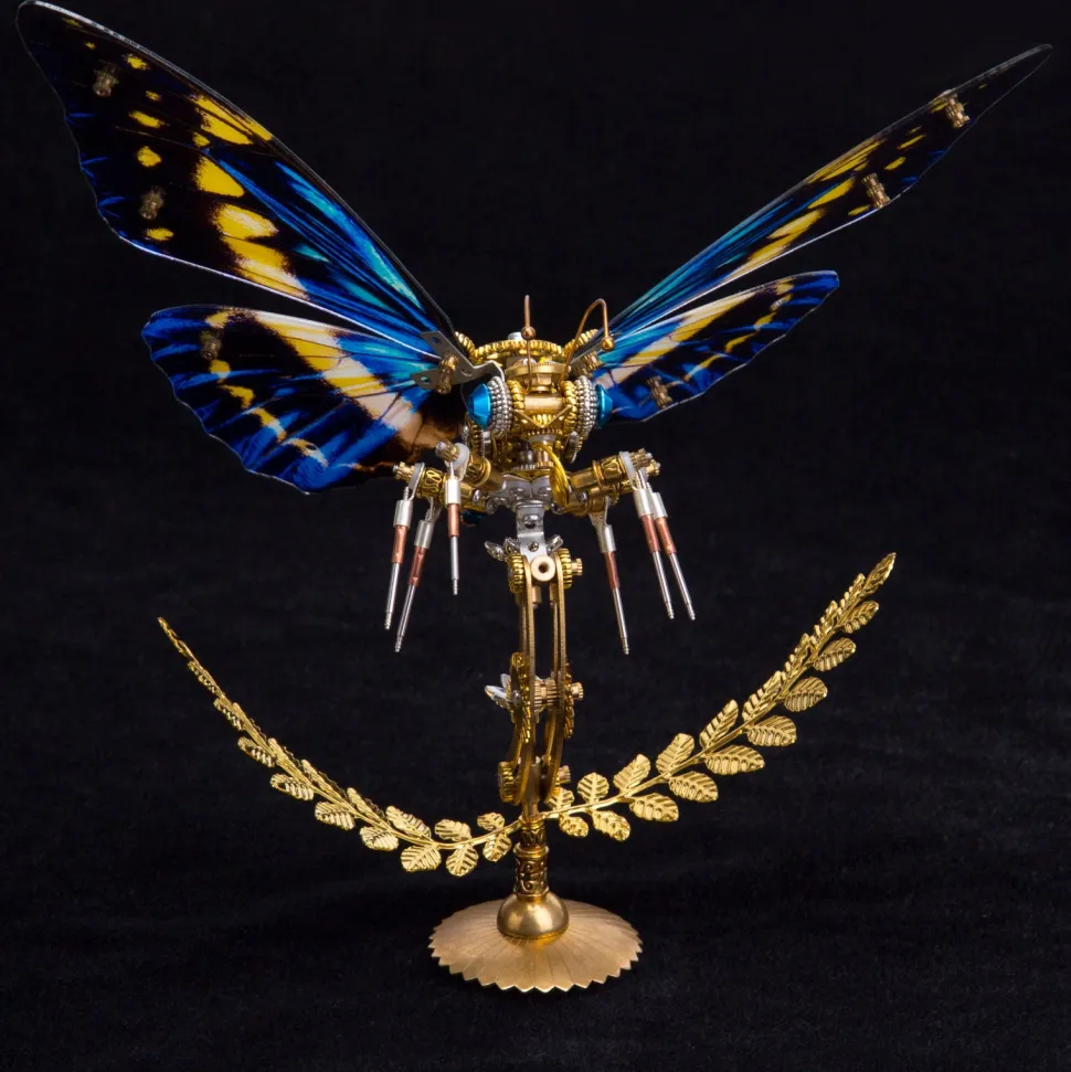 Steampunk 3D Butterfly Model Metal Puzzle DIY Assembly Kit for Kids, Teens and Adults (150PCS+) - Morpho Helena