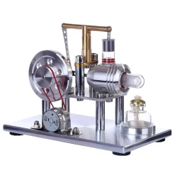 Stirling Engine Model Hot Air Stirling Engine Electricity Generator with Colorful LED - Enginediy