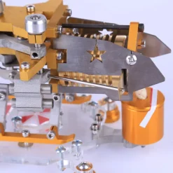Stirling Engine Model Kit Vacuum Engine with Helicopter Design Single Stirling Engine Armored Edition