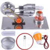 Stirling Engine Model with Electricity Generator - Light Up Colorful LED Enginediy