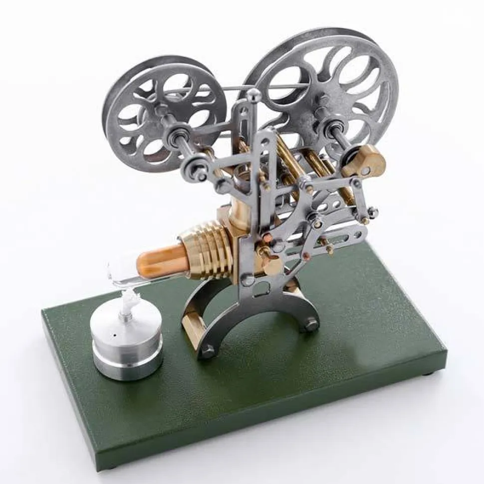 Stirling Engine Retro Film Projector Engine Model External Combustion Engine with Metal Base - Perfect Gift Choice