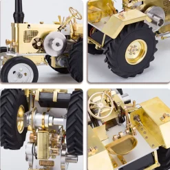 T16 Antique Roller Tractor Model with 1.6cc Mini Horizontal Air-cooled Single-cylinder Gasoline IC Engine