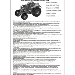 T12 Antique Roller Tractor Model with 1.6cc Mini Horizontal Single-cylinder Water-cooled Gasoline IC Engine
