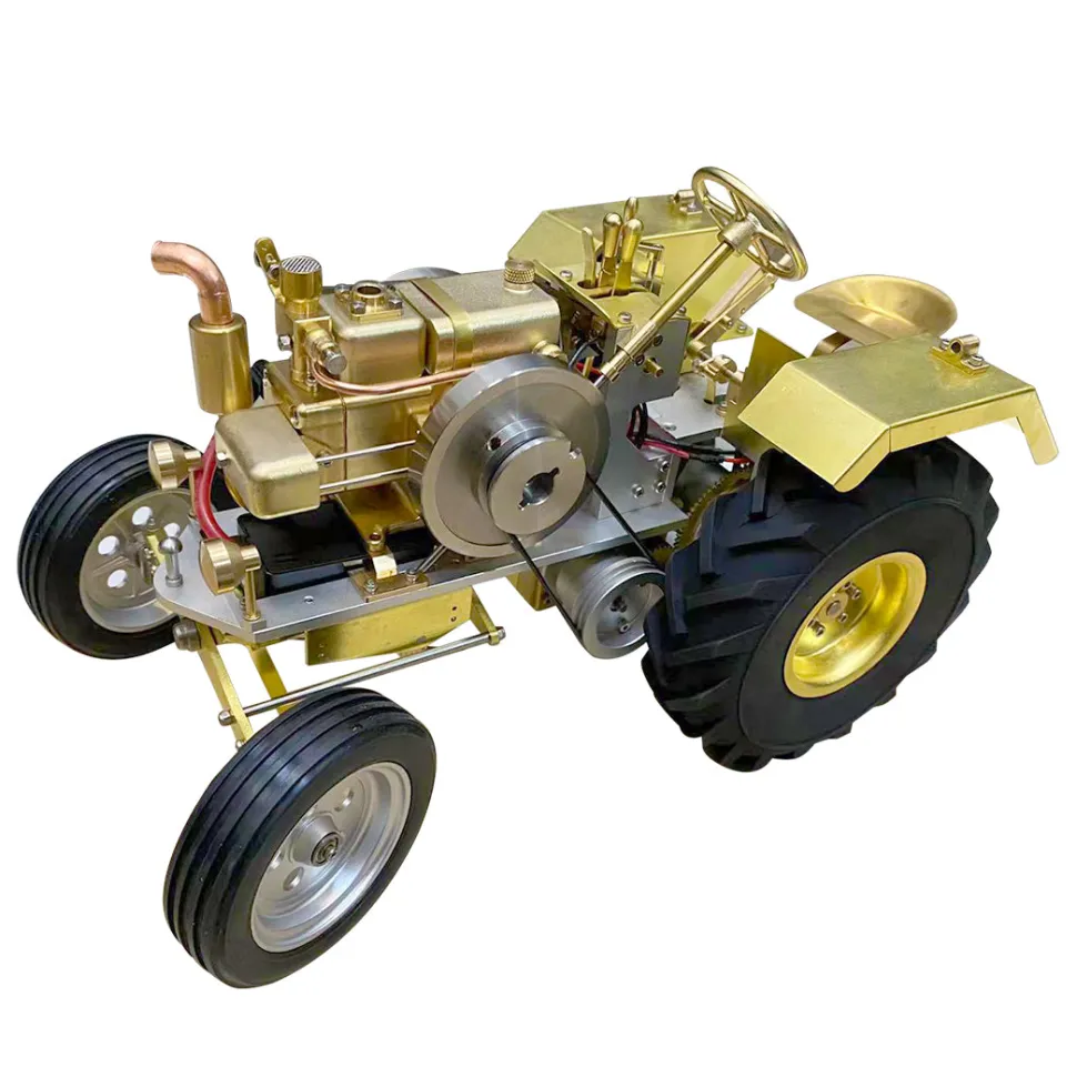 T12 Antique Roller Tractor Model with 1.6cc Mini Horizontal Single-cylinder Water-cooled Gasoline IC Engine