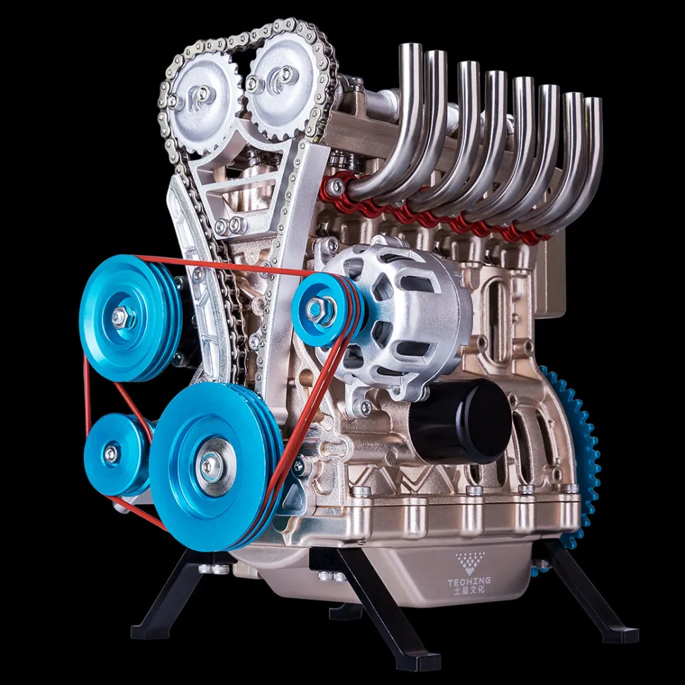 TECHING Full Metal Car Engine Model Kit That Works - Build Your Own Engines - Gift Collection