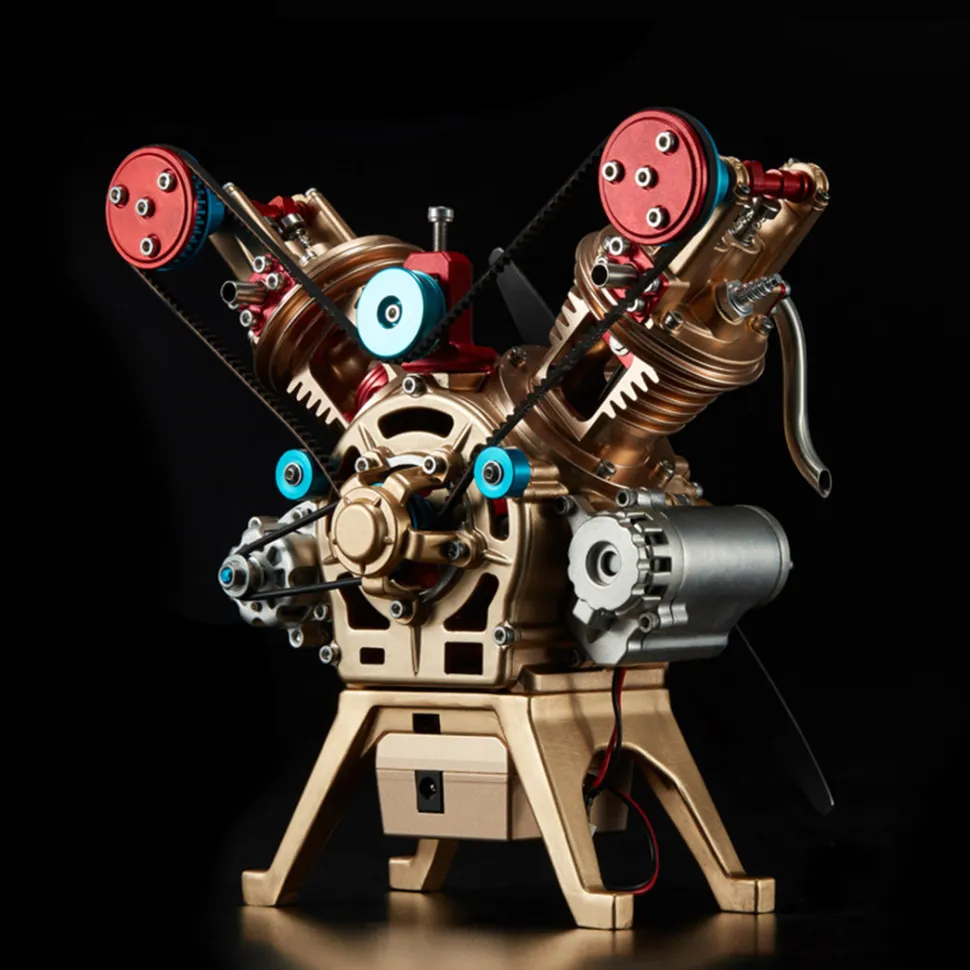 TECHING Full Metal Car Engine Model Kit That Works - Build Your Own Engines - Gift Collection