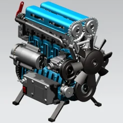 TECHING L4 Engine Model Kit that Works - Build Your Own Engine - Full Metal 4 Cylinder Car Engine Kit Car Engine Model