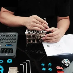 TECHING L4 Engine Model Kit that Works - Build Your Own Engine - Full Metal 4 Cylinder Car Engine Kit Car Engine Model