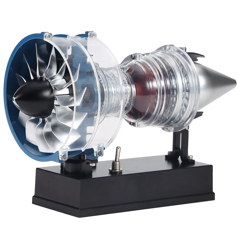 TECHING Mini Turbofan Engine Kit that Works - DIY Metal Electric Jet Engine with Visible Mechanics for STEM Education